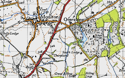 Old map of Round Spinney in 1946