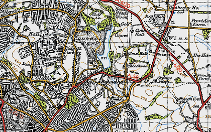 Old map of Roundhay in 1947