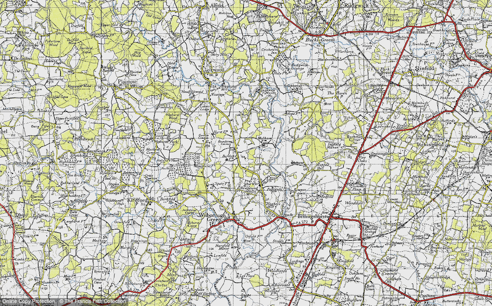 Old Map of Roundstreet Common, 1940 in 1940