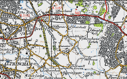 Old map of Roundthorn in 1947