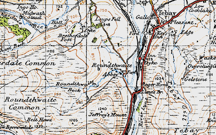 Old map of Belt Howe in 1947