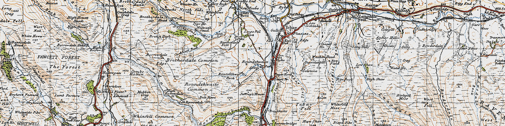 Old map of Roundthwaite in 1947