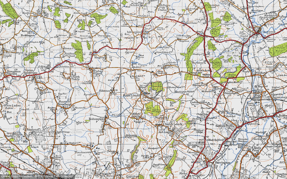 Old Map of Rous Lench, 1946 in 1946