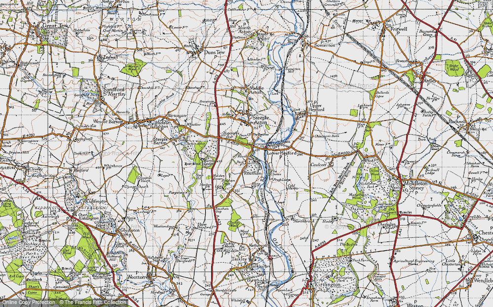 Old Map of Rousham, 1946 in 1946