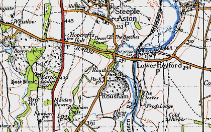 Old map of Rousham in 1946