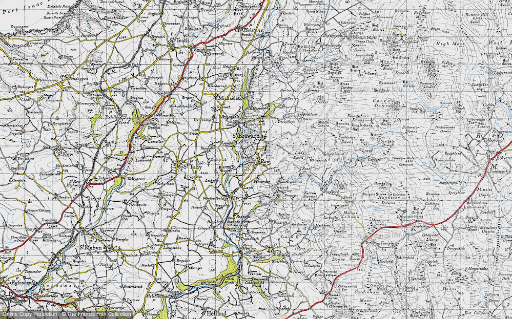 Old Map of Row, 1946 in 1946