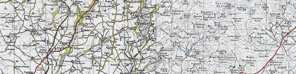 Old map of Row in 1946