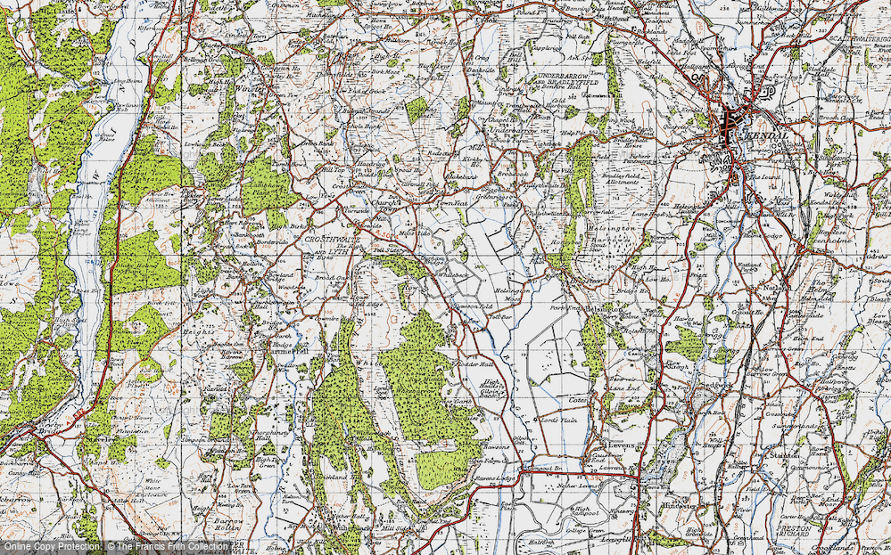 Old Map of Row, 1947 in 1947