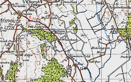 Old map of Row in 1947