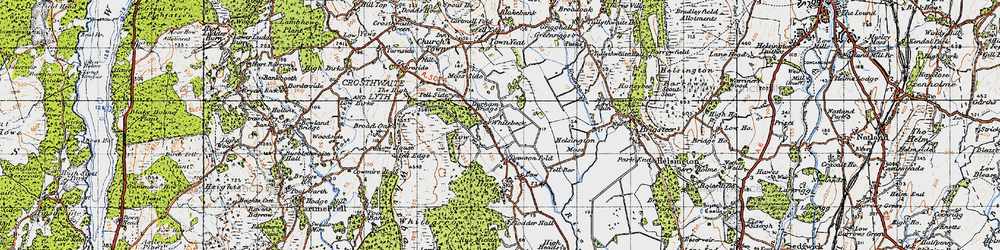 Old map of Row in 1947