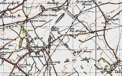 Old map of Row Brow in 1947