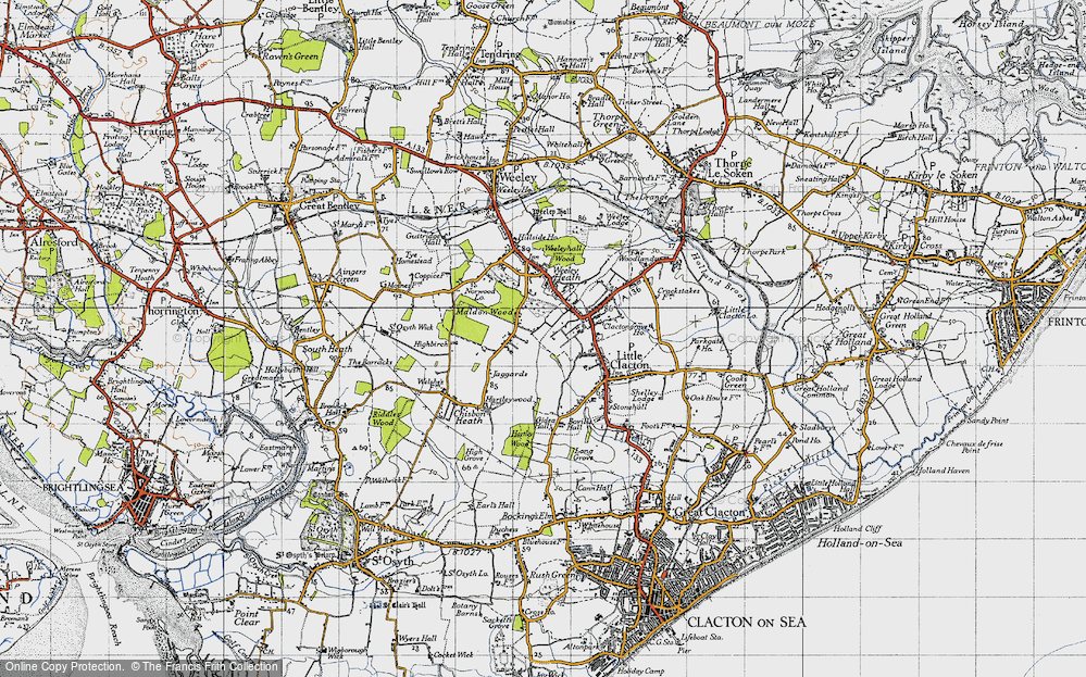 Old Map of Row Heath, 1946 in 1946