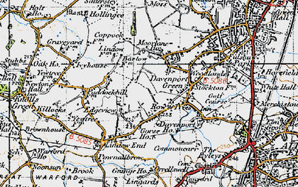 Old map of Row-of-trees in 1947