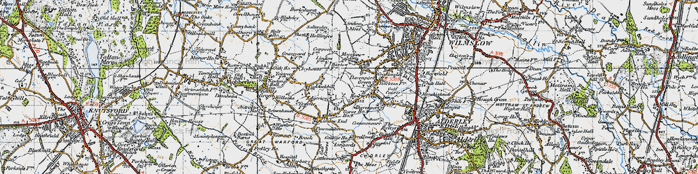 Old map of Row-of-trees in 1947