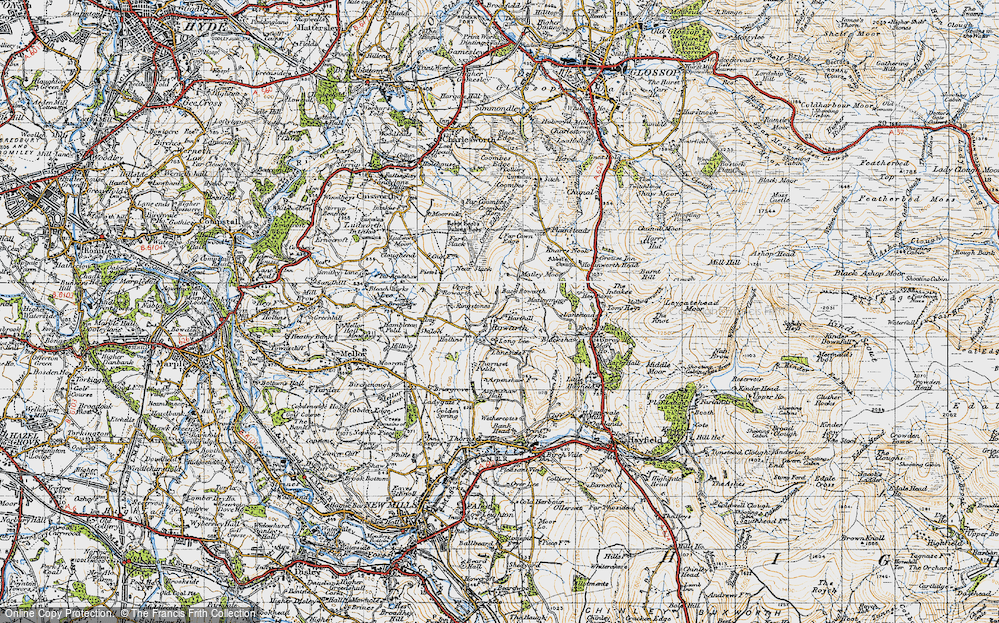 Old Map of Rowarth, 1947 in 1947