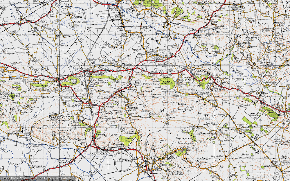 Old Map of Rowberrow, 1946 in 1946