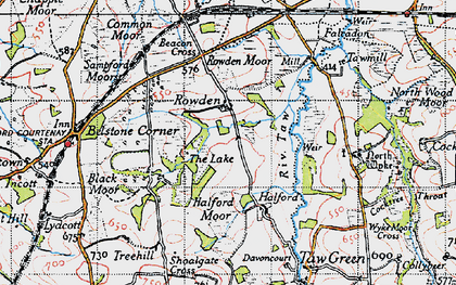 Old map of Rowden in 1946