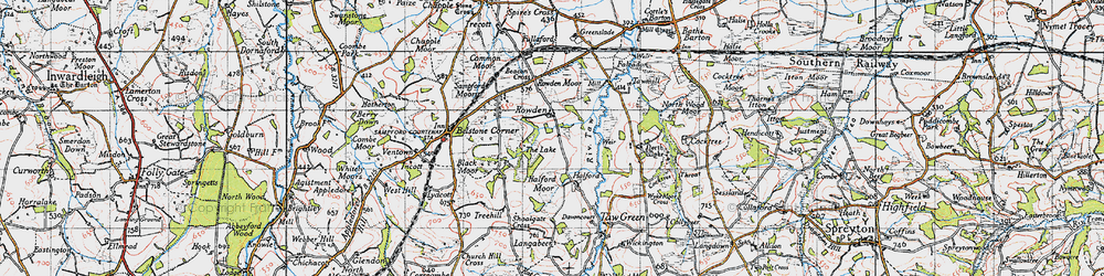 Old map of Rowden in 1946