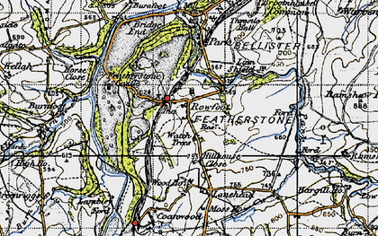 Old map of Rowfoot in 1947