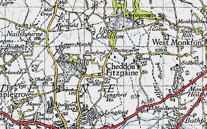 Old map of Rowford in 1946