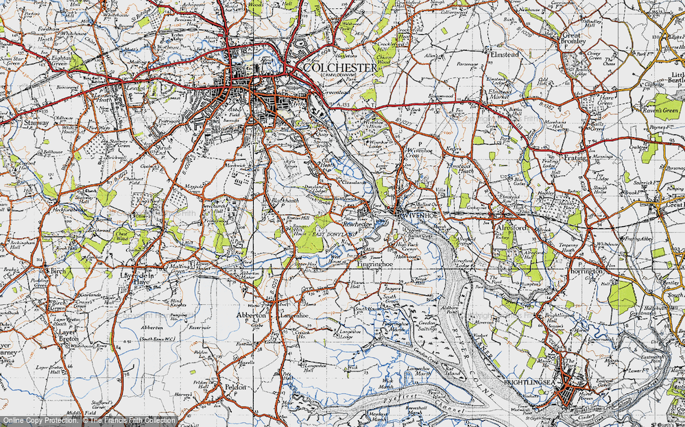Old Map of Rowhedge, 1945 in 1945