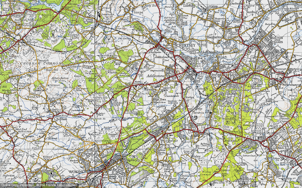 Old Map of Rowhill, 1940 in 1940