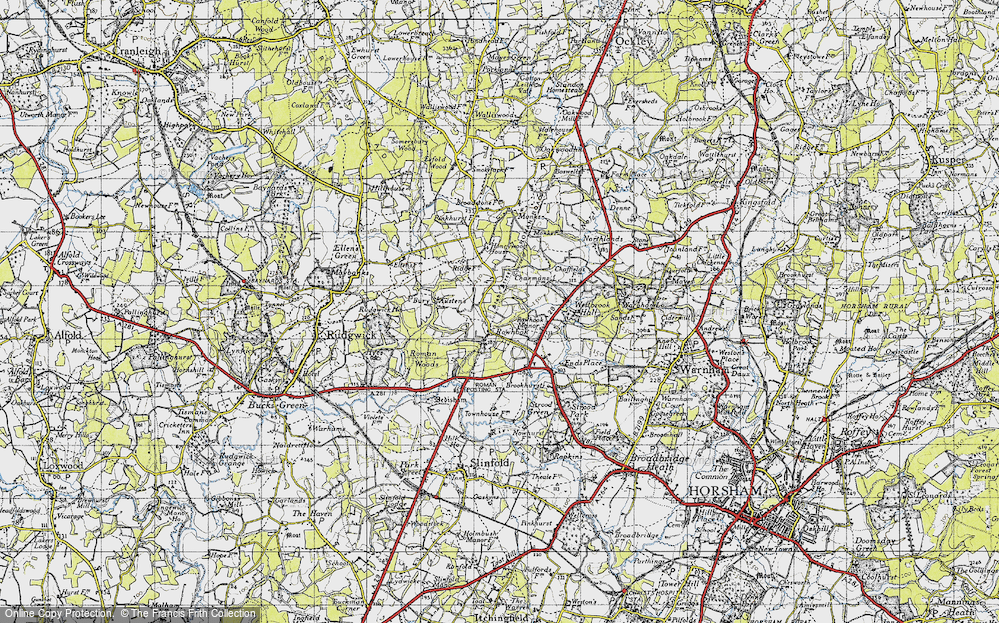 Old Map of Rowhook, 1940 in 1940