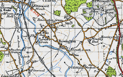 Old map of Rowington in 1947