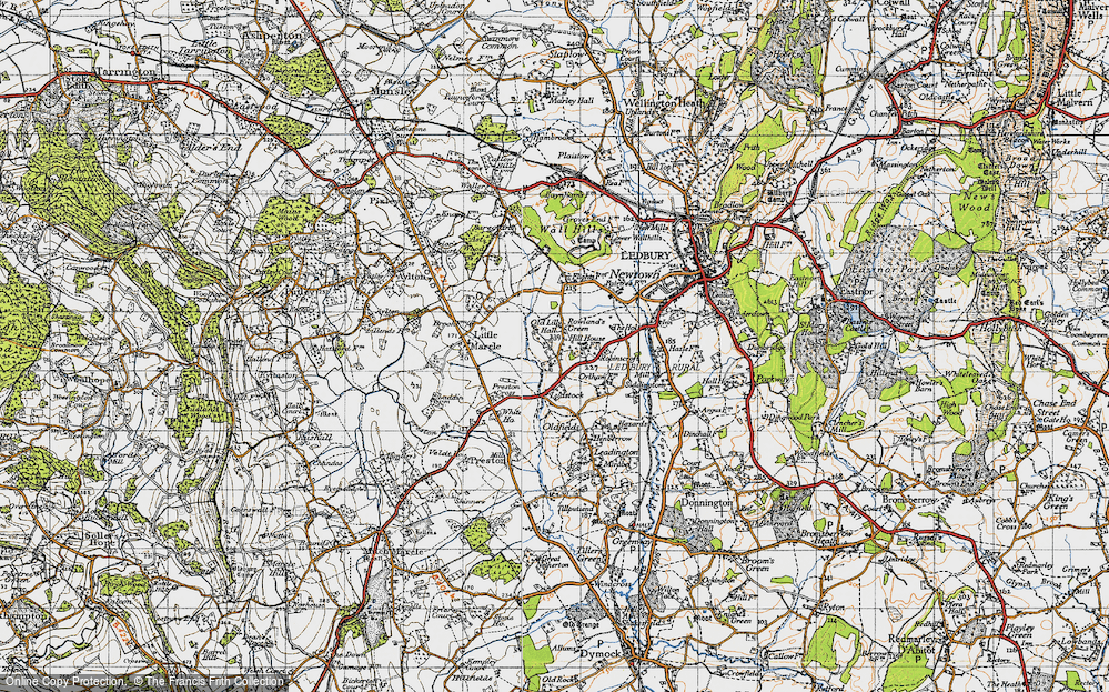 Old Map of Rowland's Green, 1947 in 1947