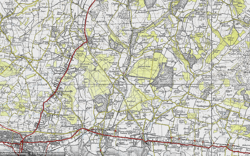Old Map of Rowlands Castle, 1945 in 1945