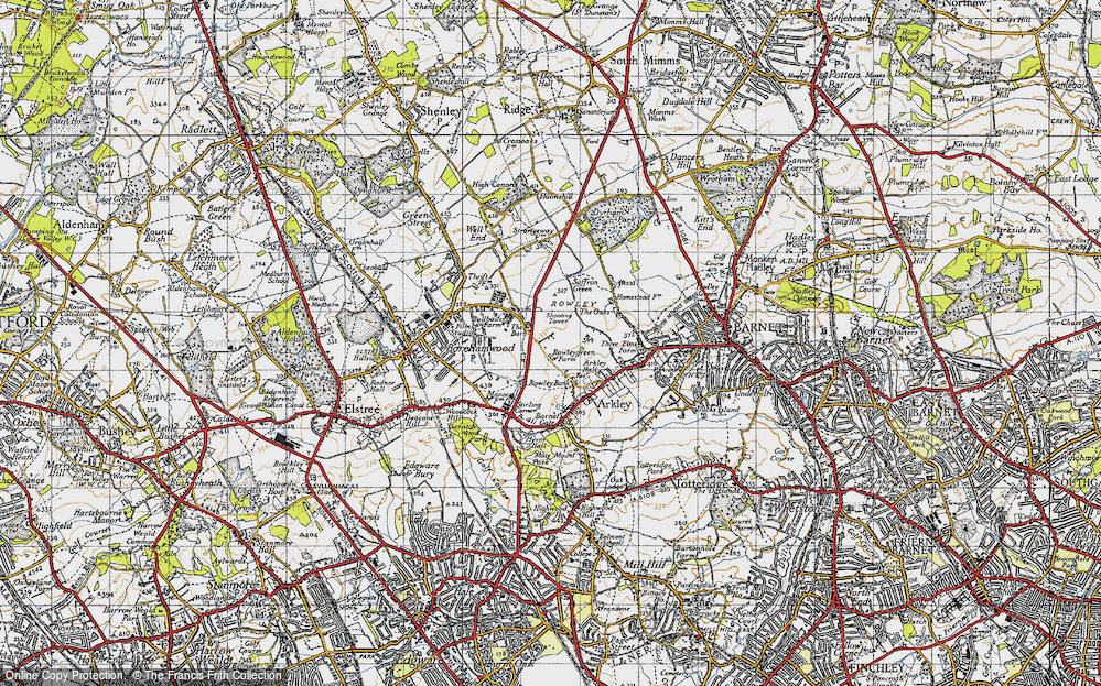 Old Map of Rowley Green, 1946 in 1946