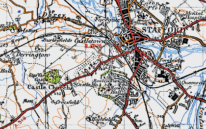 Old map of Rowley Park in 1946