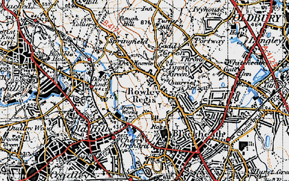 Old map of Rowley Regis in 1946