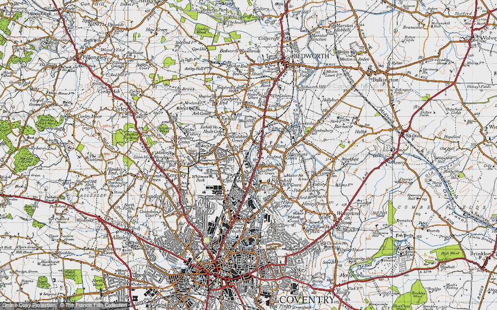 Old Map of Rowley's Green, 1946 in 1946