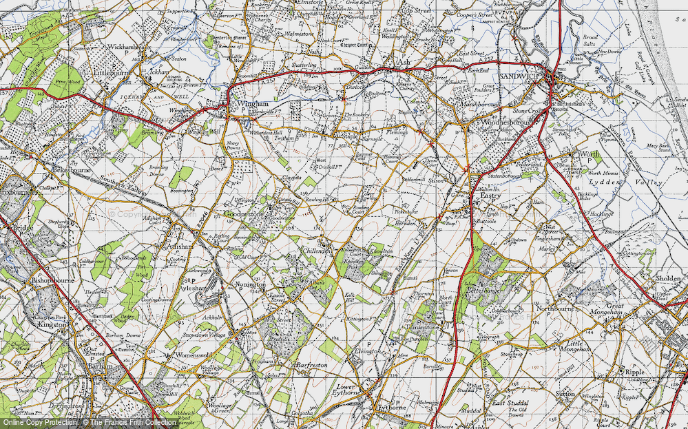 Old Map of Rowling, 1947 in 1947