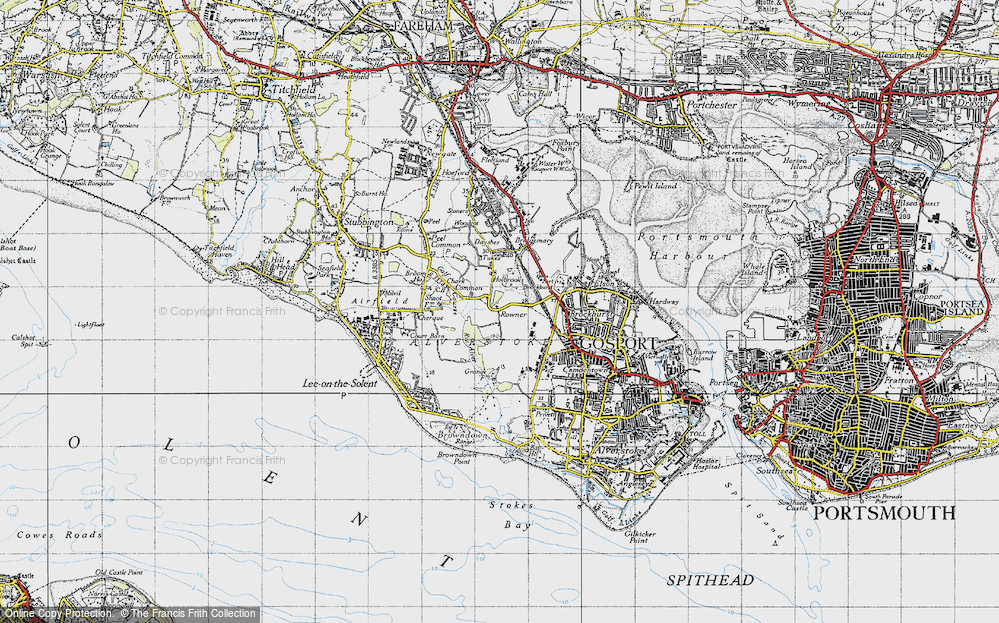 Old Map of Rowner, 1945 in 1945