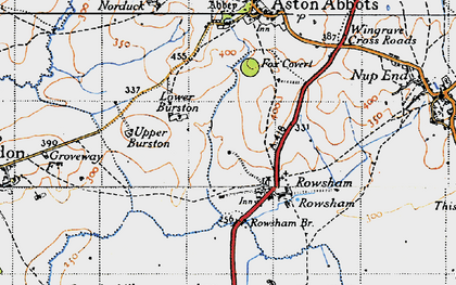 Old map of Burston Village in 1946