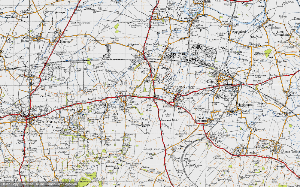 Old Map of Rowstock, 1947 in 1947