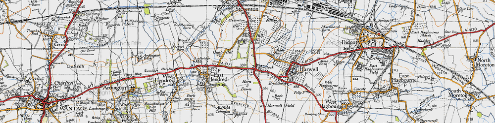 Old map of Rowstock in 1947