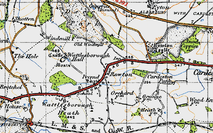 Old map of Rowton in 1947
