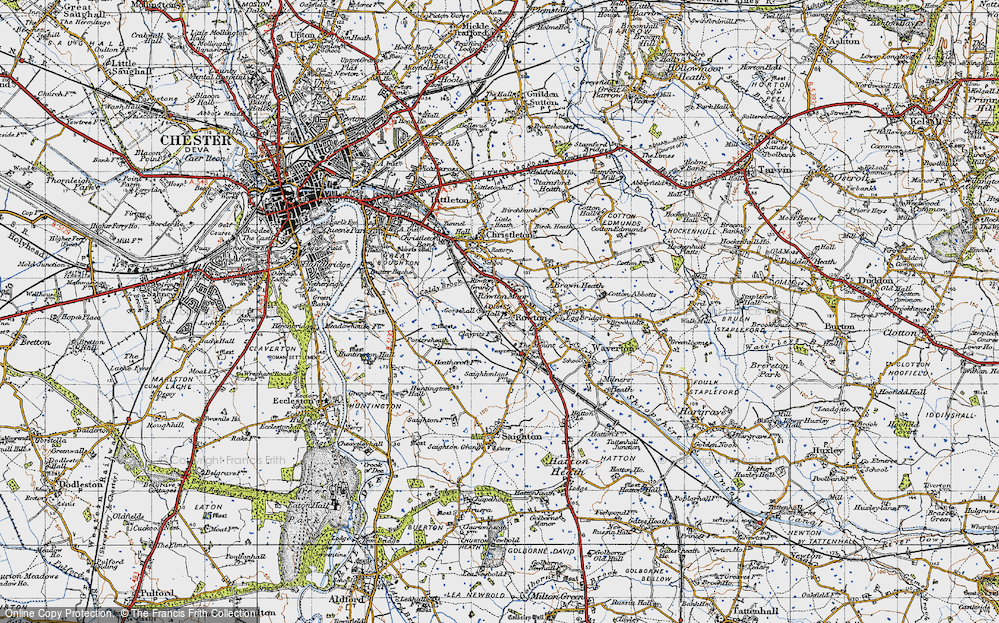 Old Map of Rowton, 1947 in 1947