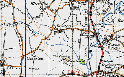 Old map of Rowton in 1947