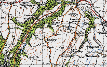 Old map of Roxby in 1947