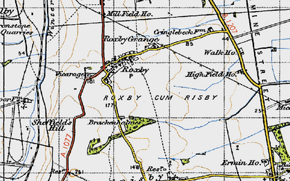 Old map of Brackenholmes in 1947