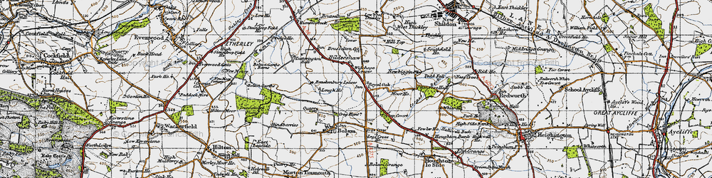 Old map of Royal Oak in 1947