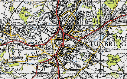 Old map of Tunbridge Wells in 1946