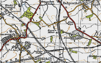 Old map of Royd Moor in 1947