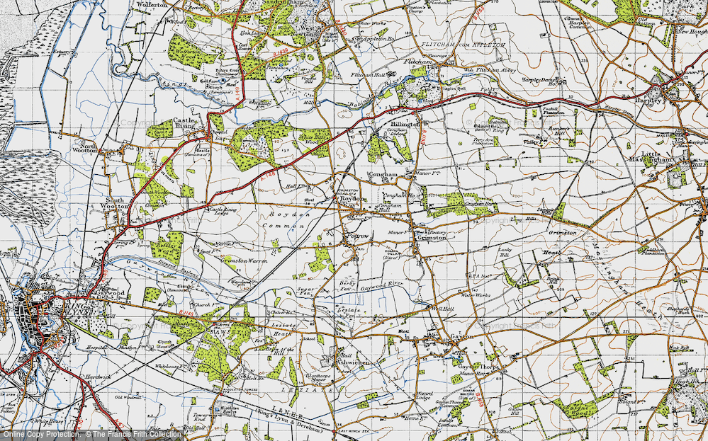 Old Map of Roydon, 1946 in 1946
