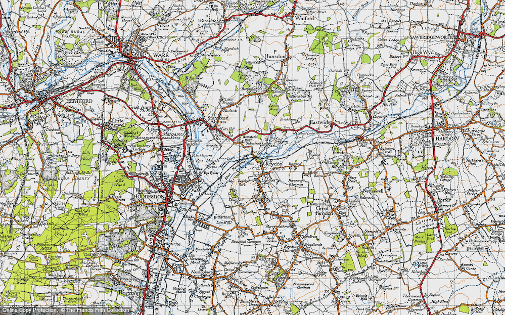 Old Map of Roydon, 1946 in 1946