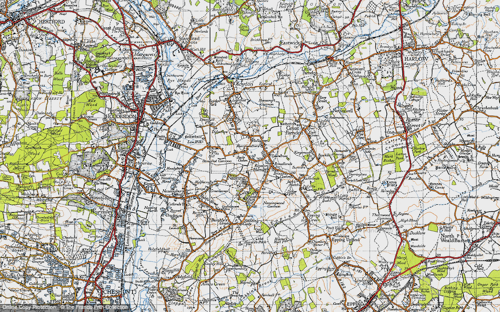 Old Map of Roydon Hamlet, 1946 in 1946